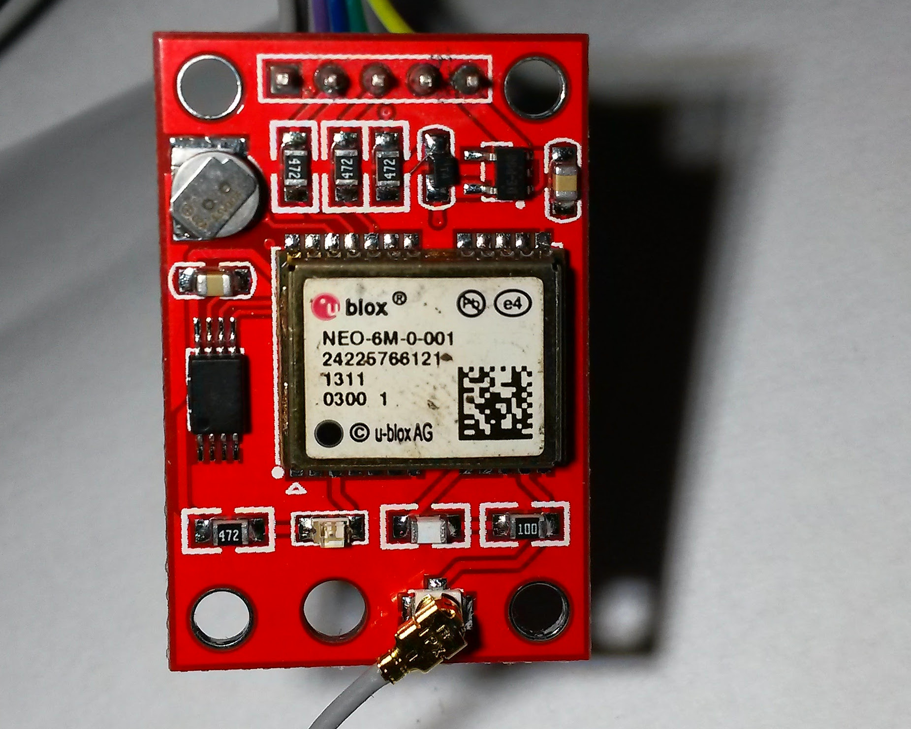 4$ u-blox NEO-6M GPS receiver