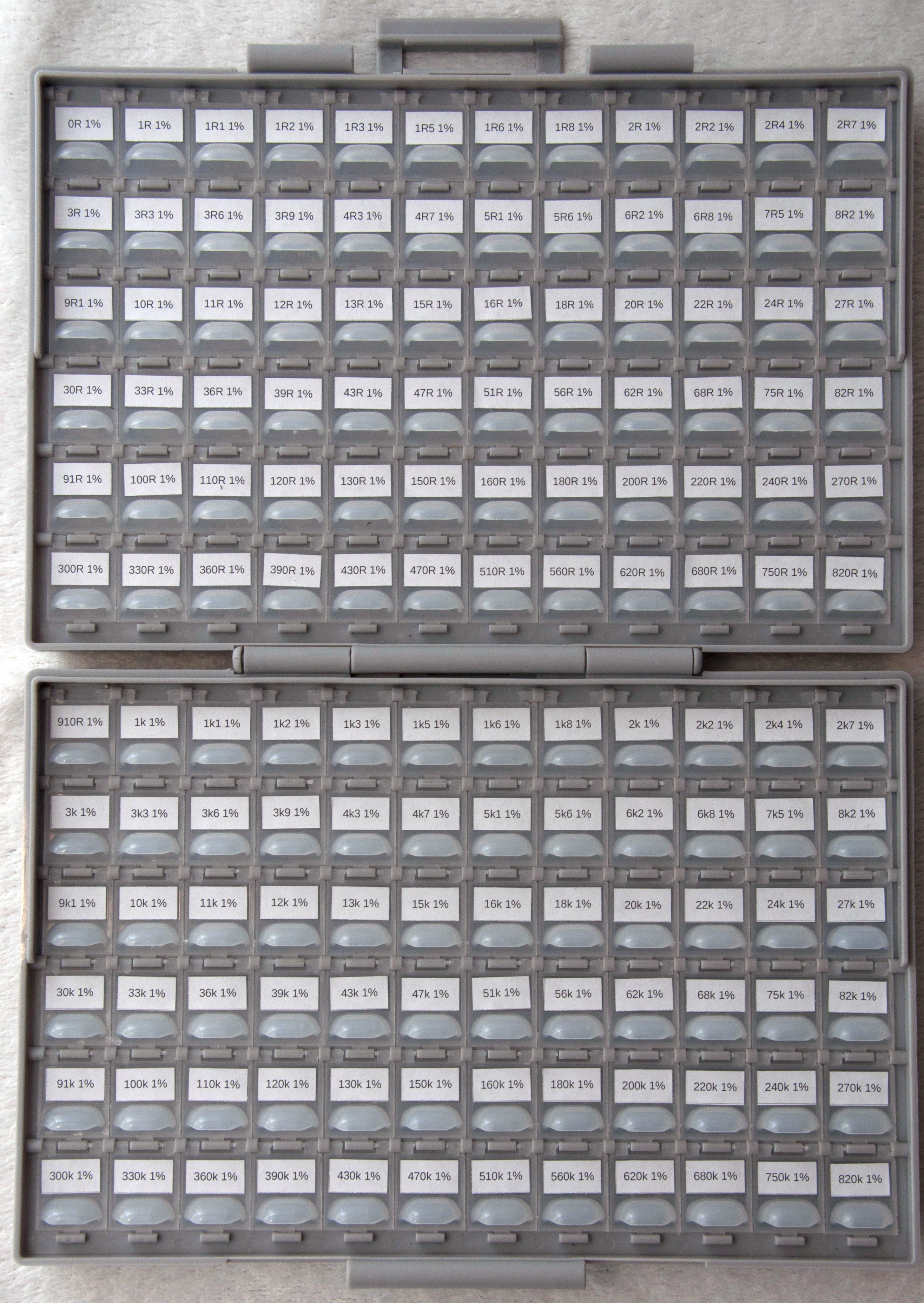 SMD Organizer 128 compartments Storage Box for Resistor 